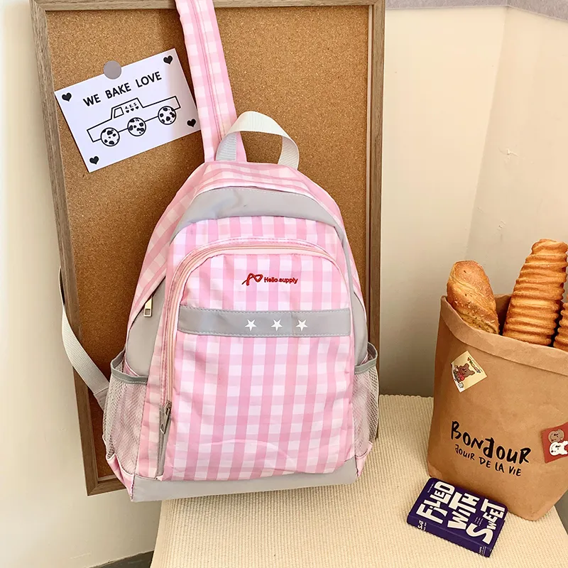 SUN ERATH&U Nylon Backpack Regular Unisex Blue/Pink-5
