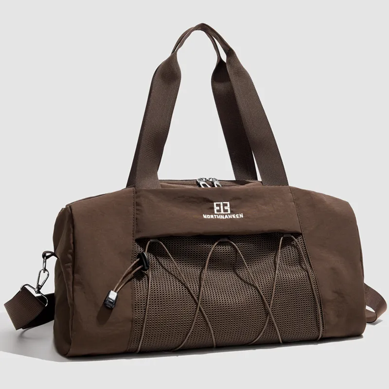 SUN ERATH&U Oxford Crossbody Bag Regular Unisex Ecru/Khaki/Coffee-10