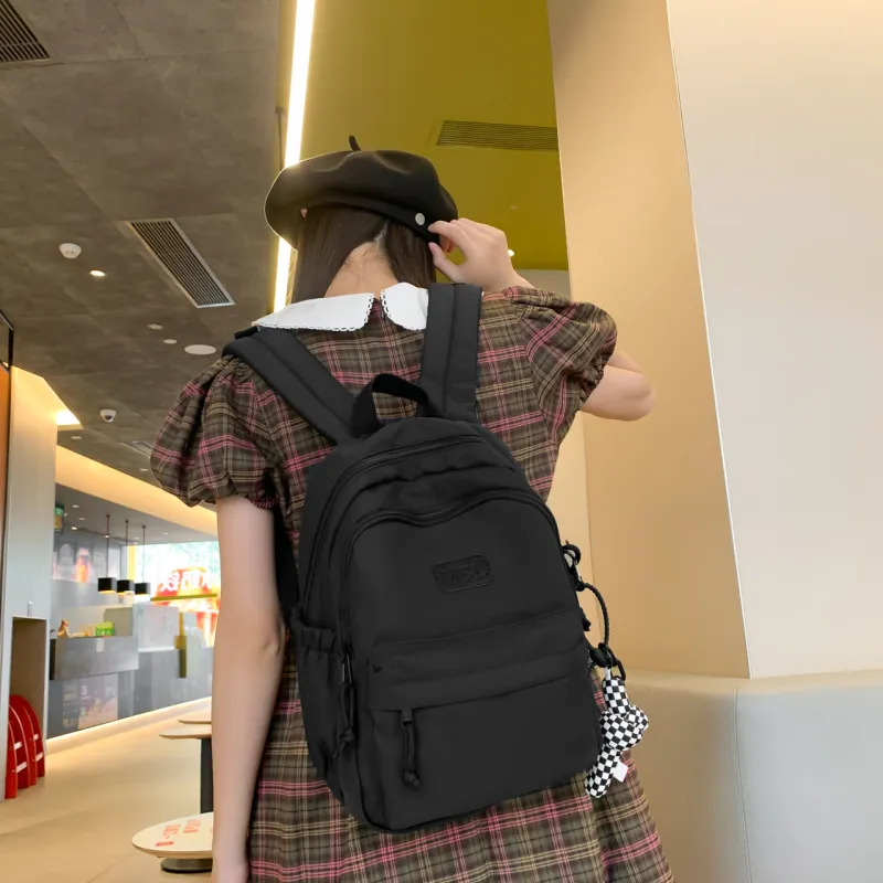 SUN ERATH&U Nylon Backpack Unisex White/Black/Purple/Blue/Pink-8