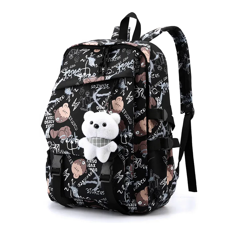 SUN EARTH &U Nylon Fabric Backpack Unisex Multicolor-1