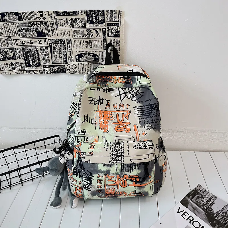 SUN EARTH &U Nylon Backpack Unisex Multicolor-1