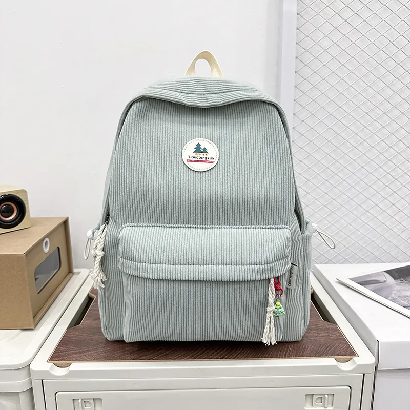 SUN EARTH &U Corduroy Backpack Unisex Multicolor-4