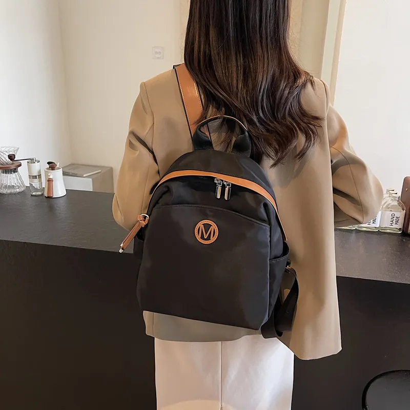 SUN ERATH&U Nylon Backpack Regular Unisex Black/Ecru/Khaki-3