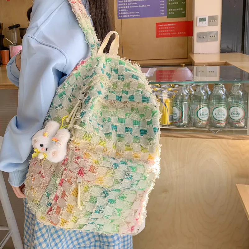 SUN EARTH &U Composite Cloth Backpack Women's Multicolor-4