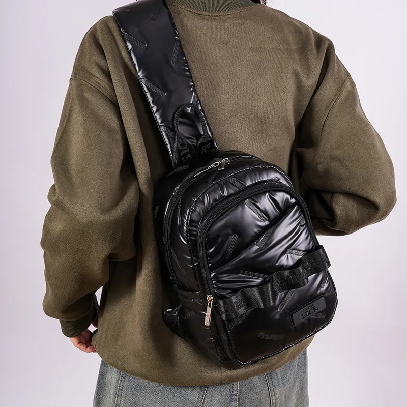 SUN ERATH&U Polyester Sling Bag Regular Unisex Silver Black-16