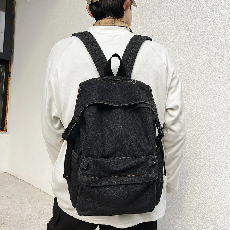 SUN EARTH &U Denim Backpack Regular Unisex Multicolor-1