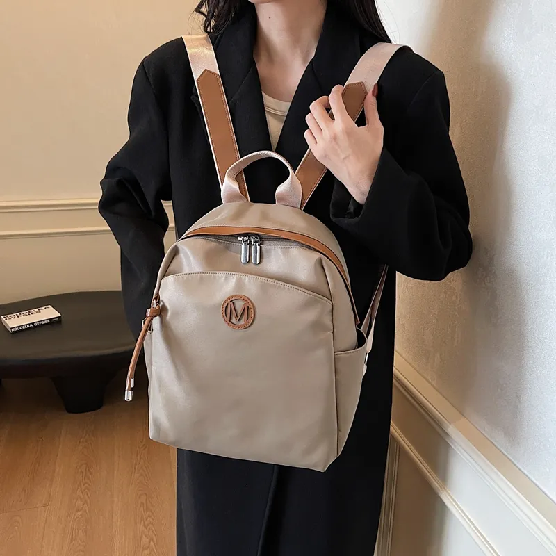 SUN ERATH&U Nylon Backpack Regular Unisex Black/Ecru/Khaki-12
