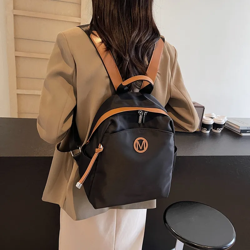 SUN ERATH&U Nylon Backpack Regular Unisex Black/Ecru/Khaki-4