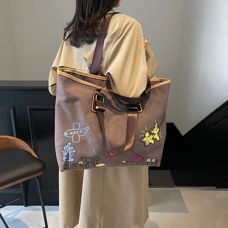 SUN ERATH&U Canvas Shoulder Bag Regular Women's Multicolor-12