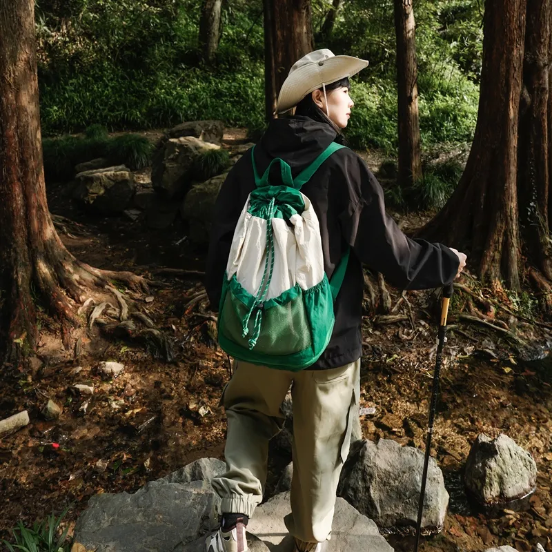 SUN ERATH&U Nylon Backpack Regular Unisex Black Army Green Fruit Green-9
