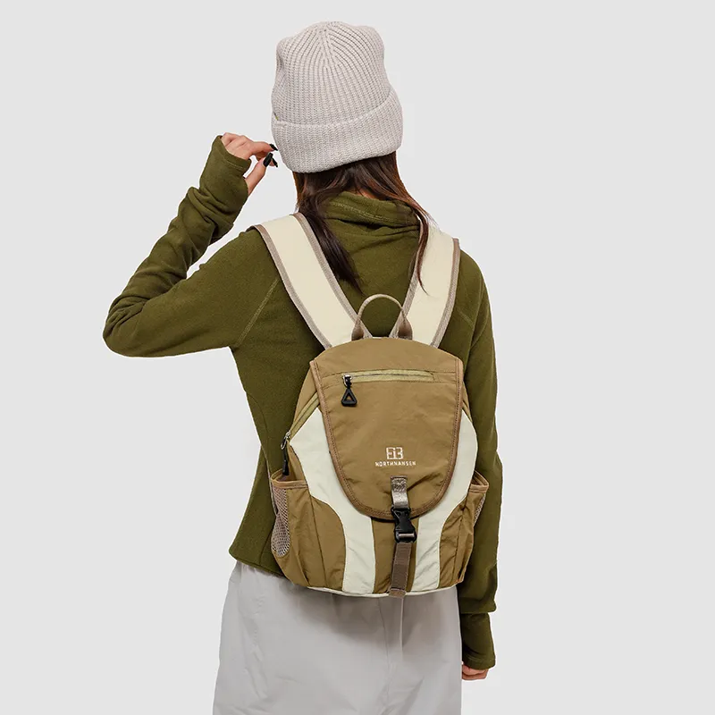 SUN ERATH&U Oxford Backpack Regular Women's Orange/Khaki/Black-5
