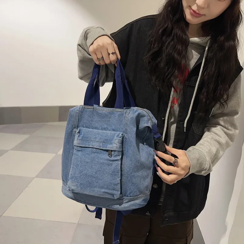 SUN ERATH&U Denim Backpack Unisex Multicolor-4