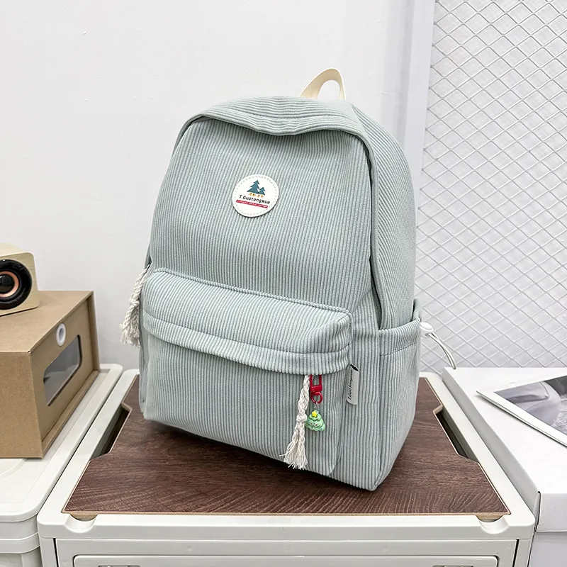 SUN EARTH &U Corduroy Backpack Unisex Multicolor-5