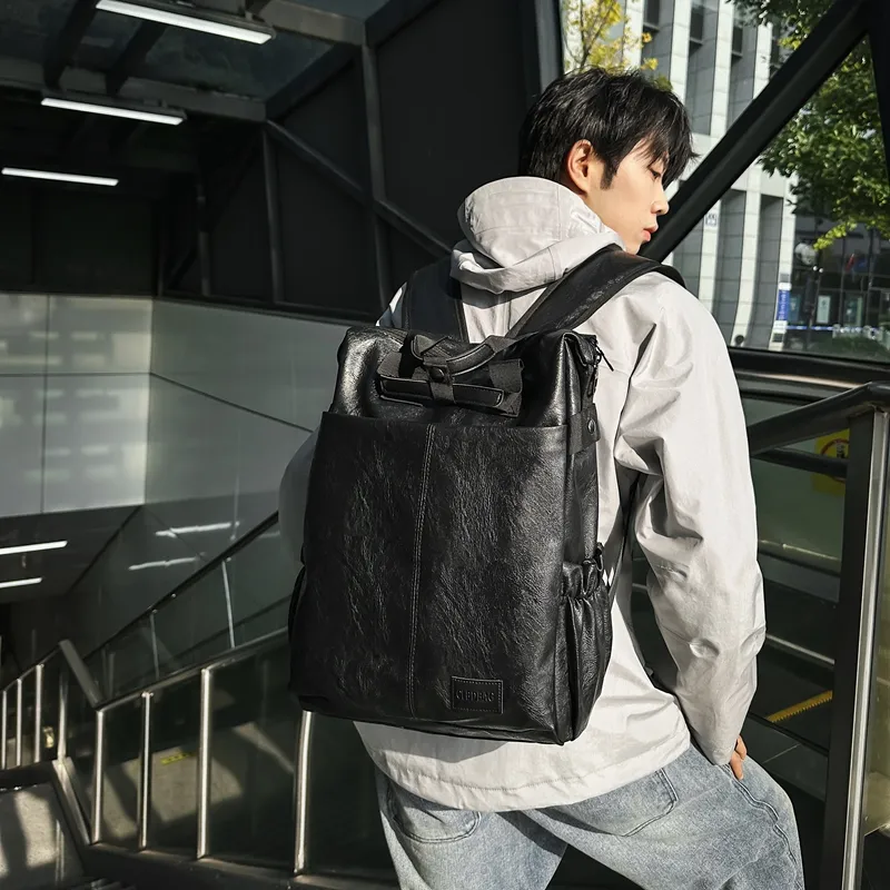 SUN ERATH&U PU Backpack Regular Men's Black/Brown-7