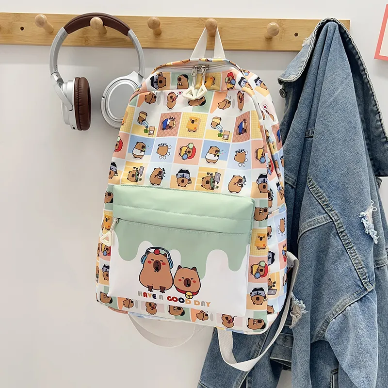 SUN EARTH &U Nylon Fabric Backpack Unisex Multicolor-13