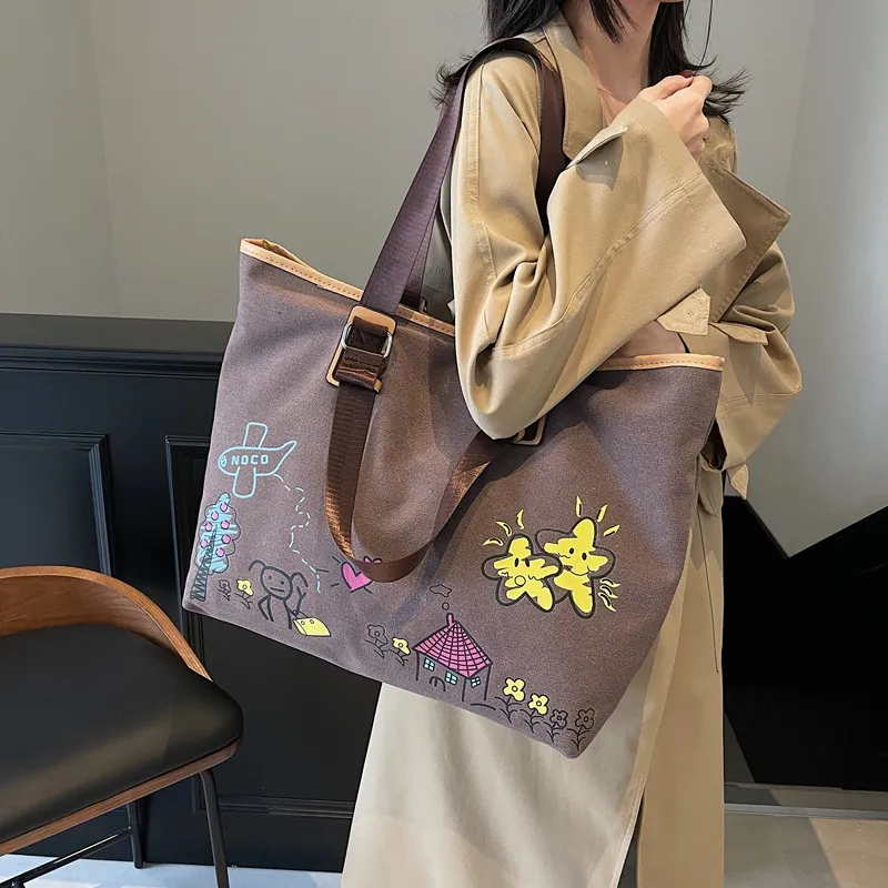 SUN ERATH&U Canvas Shoulder Bag Regular Women's Multicolor-16