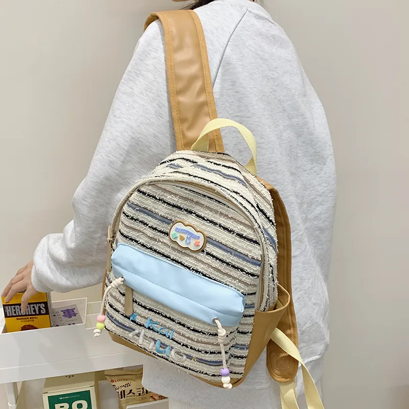 SUN ERATH&U Fabric Backpack Women's Khaki Style 1-4