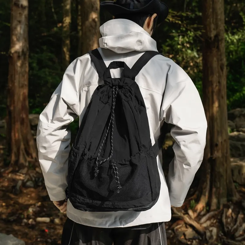 SUN ERATH&U Nylon Backpack Regular Unisex Black Army Green Fruit Green-2