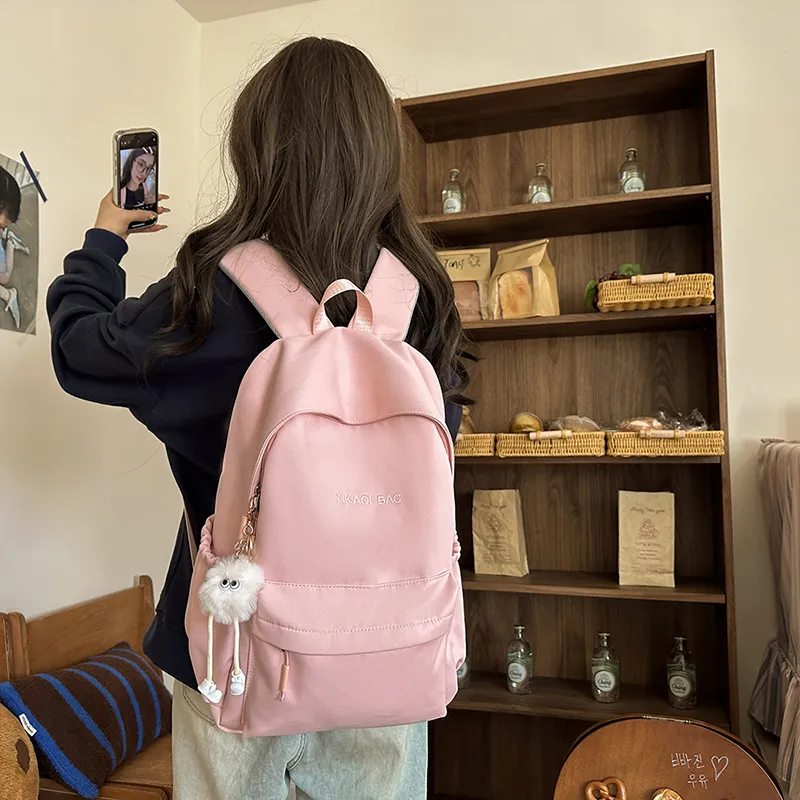 SUN ERATH&U Nylon Backpack Regular Women's Purple/Coffee/Pink White/Black-5