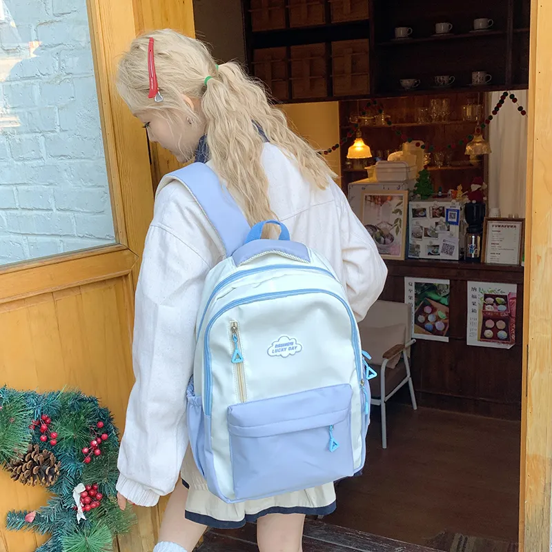 SUN ERATH&U Nylon Fabric Backpack Regular Unisex Multicolor-2