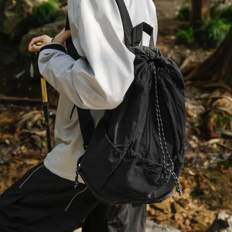 SUN ERATH&U Nylon Backpack Regular Unisex Black Army Green Fruit Green-1