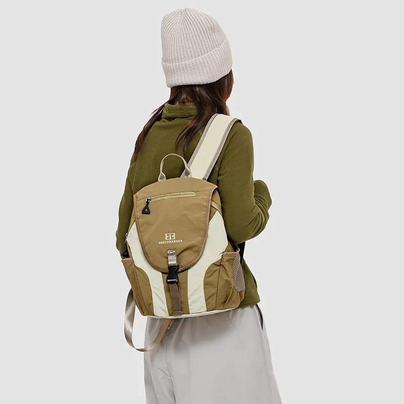 SUN ERATH&U Oxford Backpack Regular Women's Orange/Khaki/Black-4
