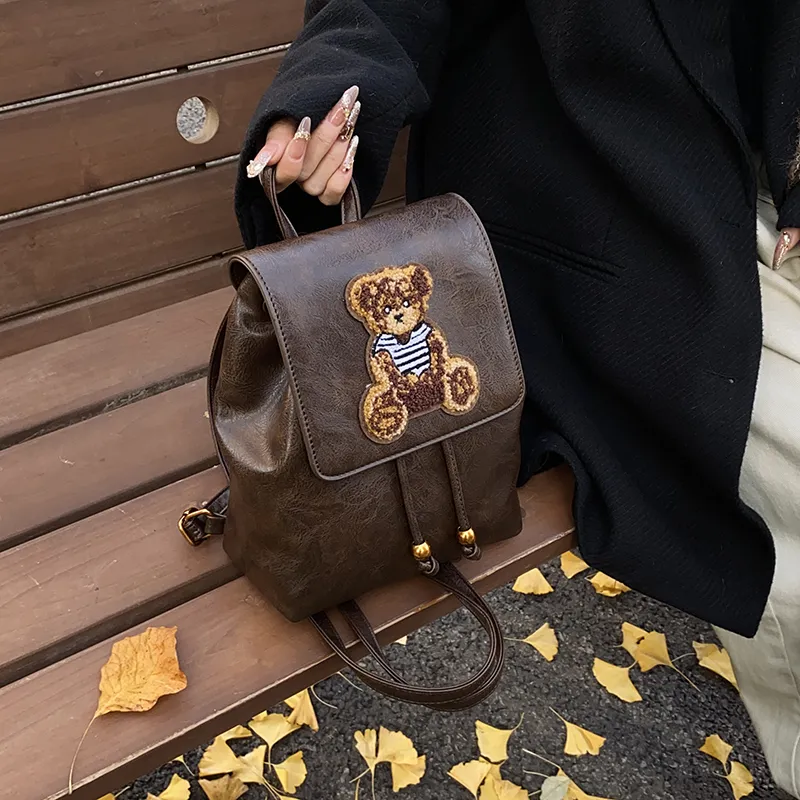 SUN ERATH&U PU Backpack Regular Women's Black/Brown/Coffee/Khaki-10