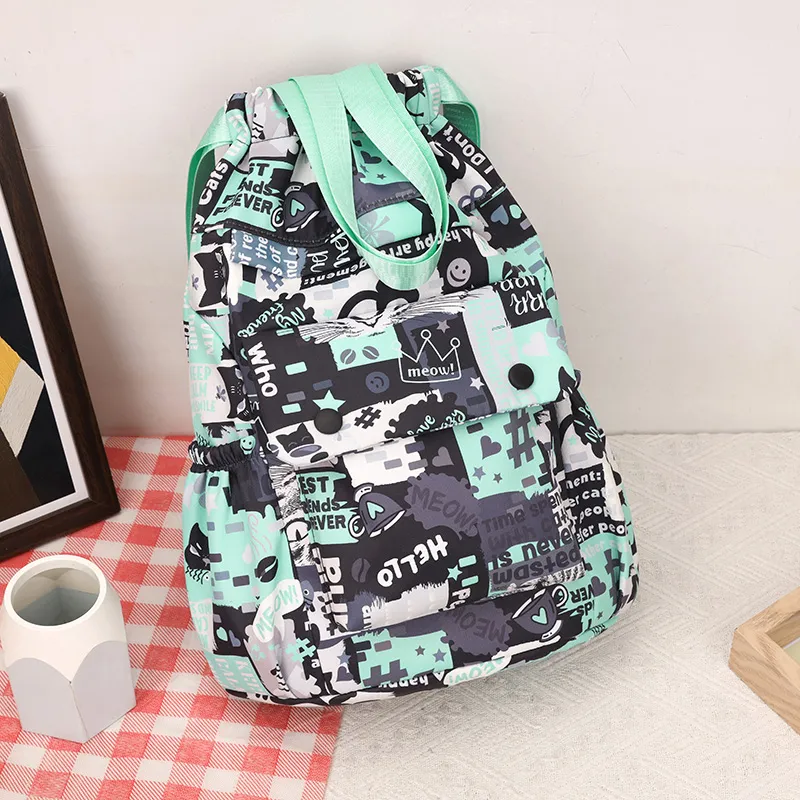 SUN EARTH &U Nylon Fabric Backpack Unisex Multicolor-4