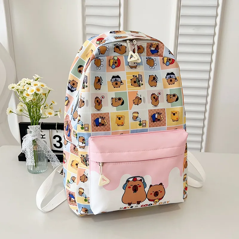 SUN EARTH &U Nylon Fabric Backpack Unisex Multicolor-4