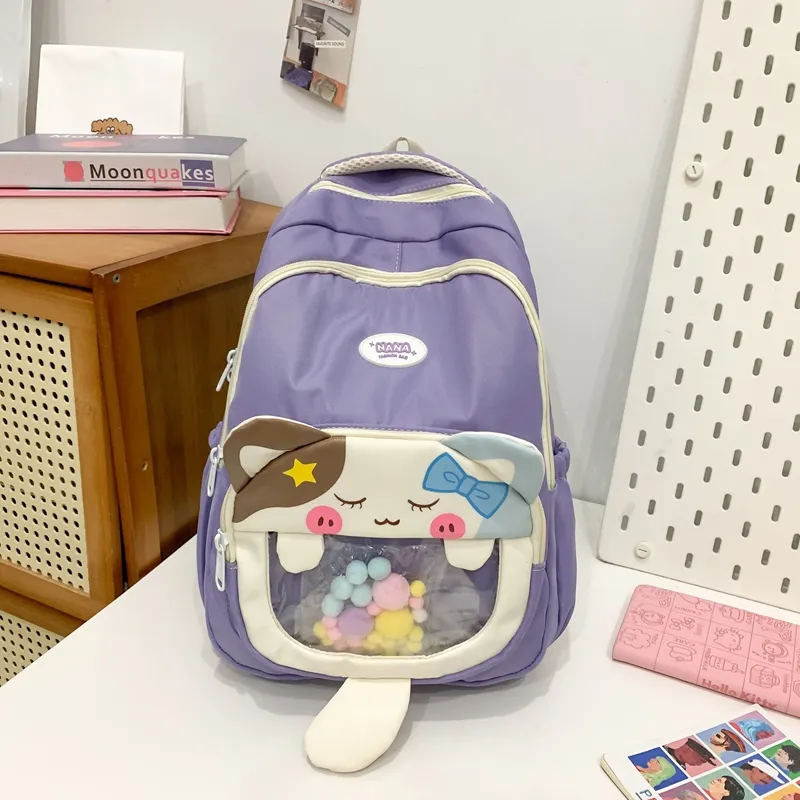 SUN ERATH&U Nylon And PVC Backpack Regular Women's Multicolor-5