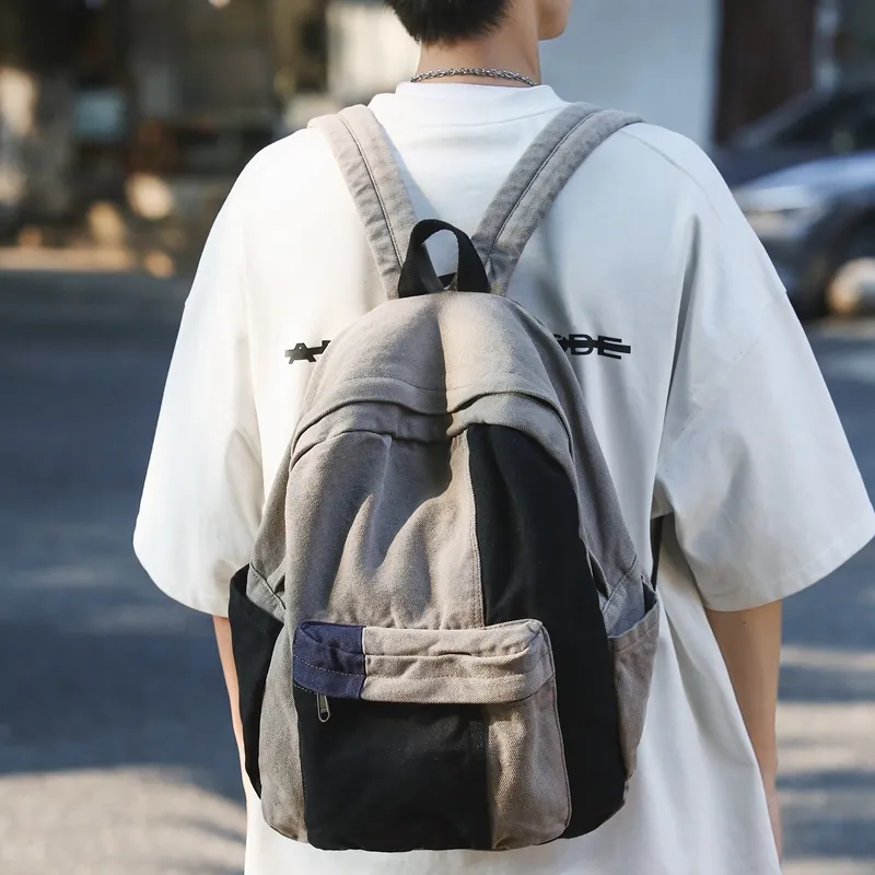 SUN ERATH&U Washable Canvas Backpack Regular Unisex Multicolor-2