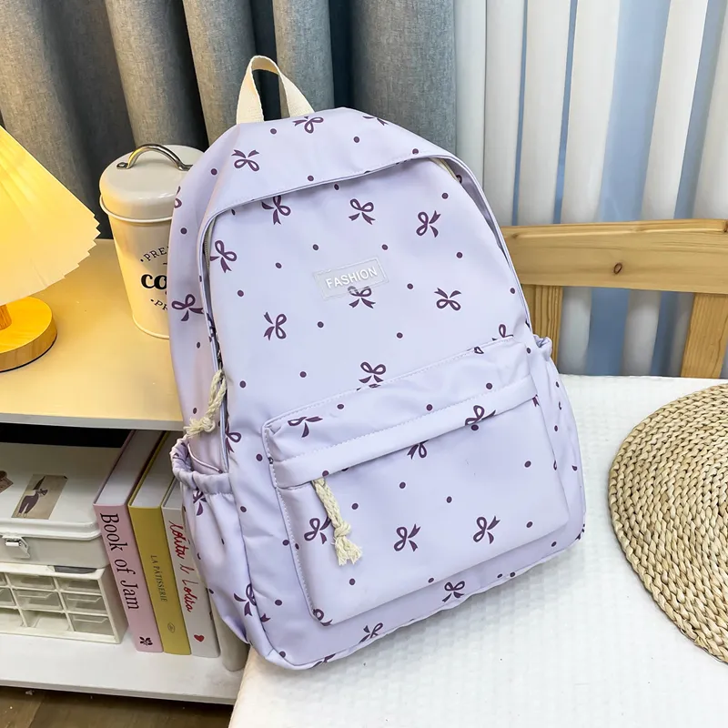 SUN ERATH&U Nylon Backpack Regular Women's Black/Purple/White Red Floral/White Blue Floral/Oceanic Black Floral-4
