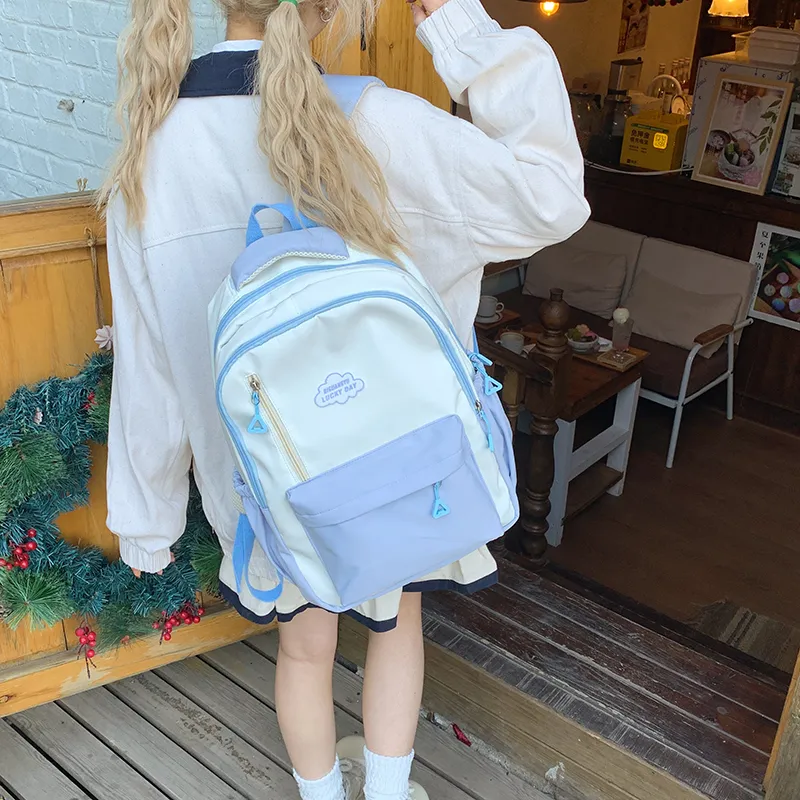 SUN ERATH&U Nylon Fabric Backpack Regular Unisex Multicolor-1