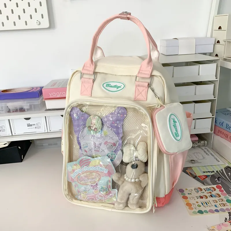 SUN EARTH &U Nylon With PVC Backpack Regular Kids' Multicolor-1