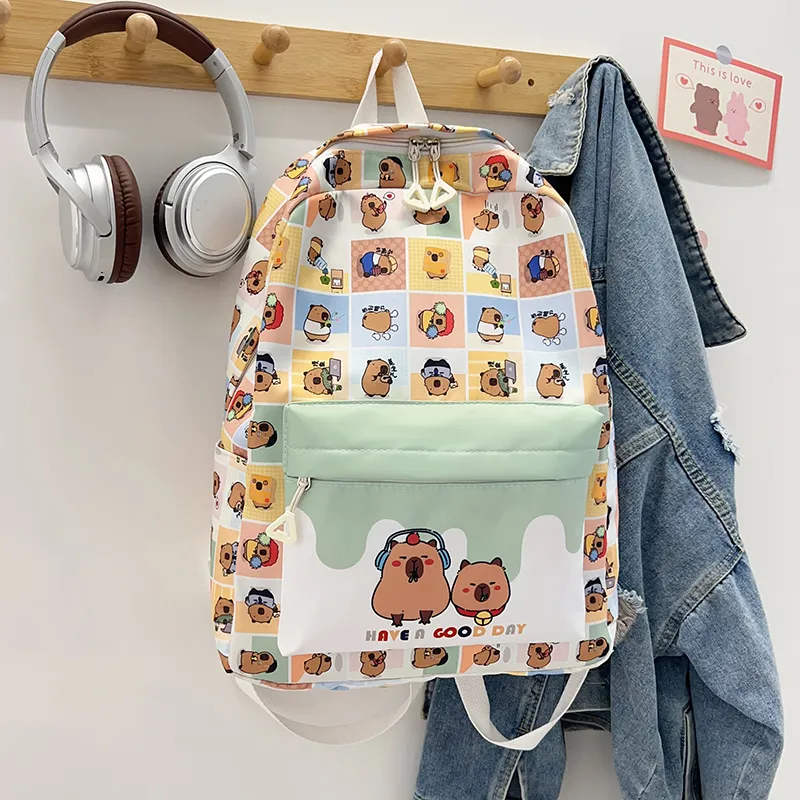 SUN EARTH &U Nylon Fabric Backpack Unisex Multicolor-14