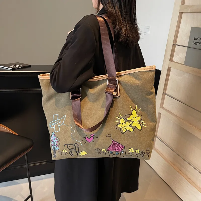 SUN ERATH&U Canvas Shoulder Bag Regular Women's Multicolor-1