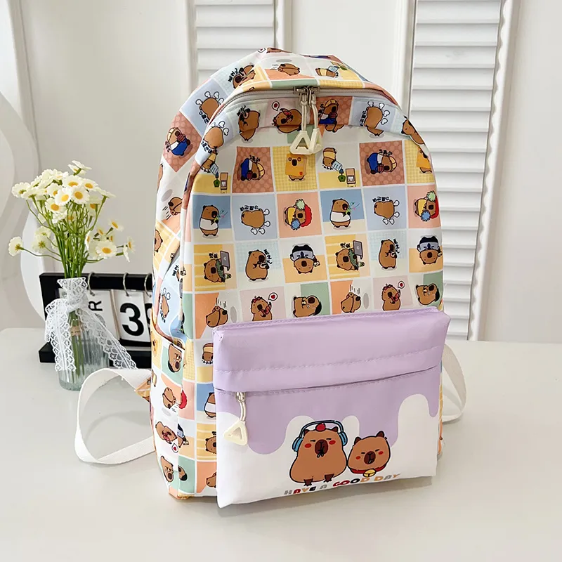 SUN EARTH &U Nylon Fabric Backpack Unisex Multicolor-7