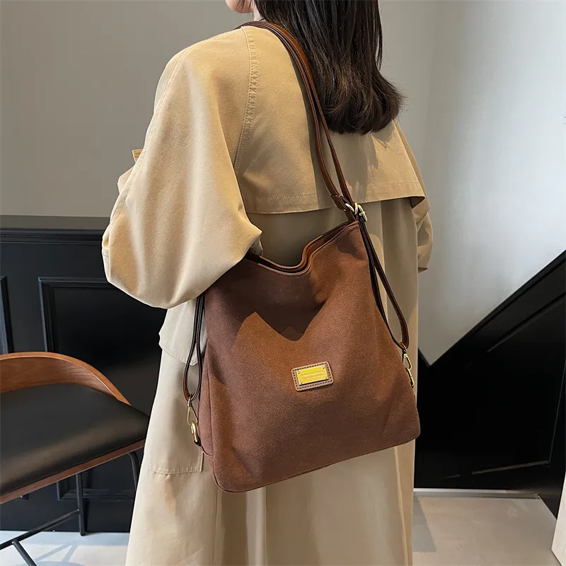 SUN ERATH&U Leather Velvet Shoulder Bag Women's Multicolor-8