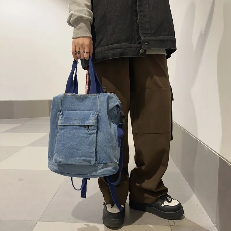 SUN ERATH&U Denim Backpack Unisex Multicolor-3