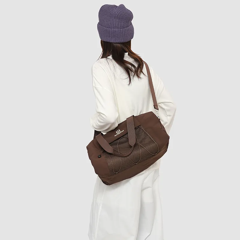 SUN ERATH&U Oxford Crossbody Bag Regular Unisex Ecru/Khaki/Coffee-13