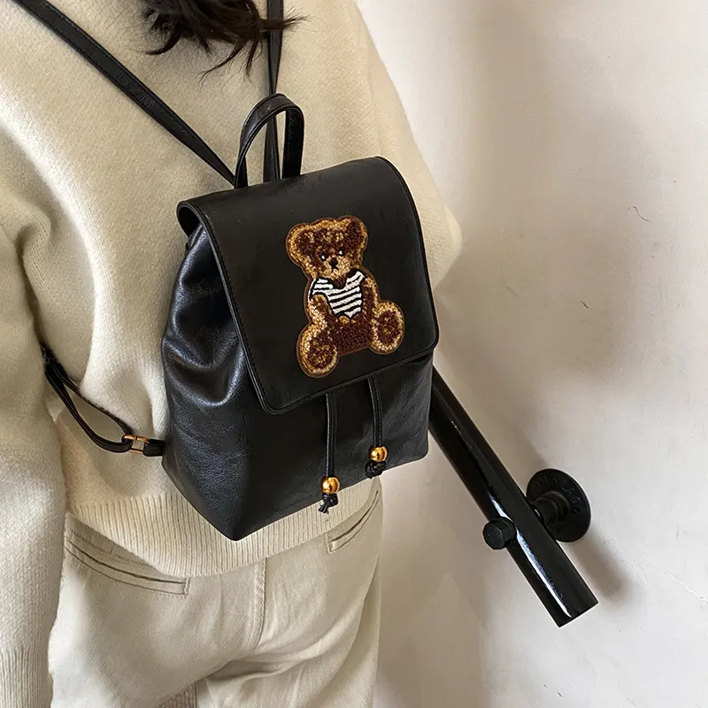 SUN ERATH&U PU Backpack Regular Women's Black/Brown/Coffee/Khaki-3
