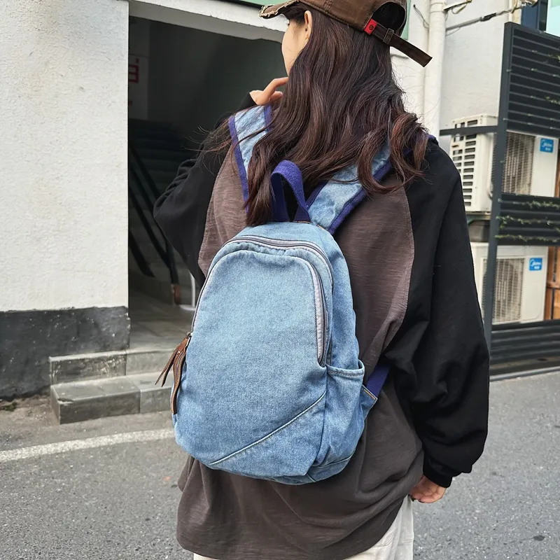 SUN ERATH&U Denim Backpack Unisex Multicolor-4
