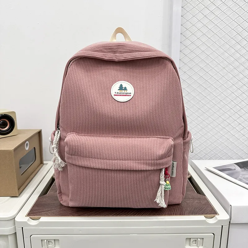 SUN EARTH &U Corduroy Backpack Unisex Multicolor-16