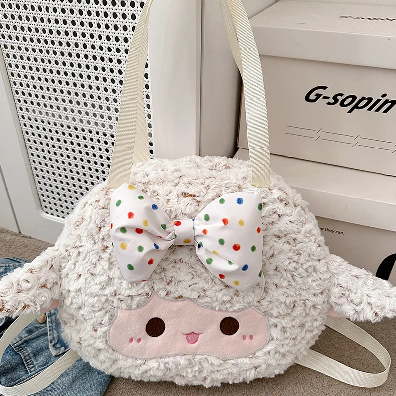 SUN ERATH&U Fuzzy Fabric Backpack Regular Women's Multicolor-2
