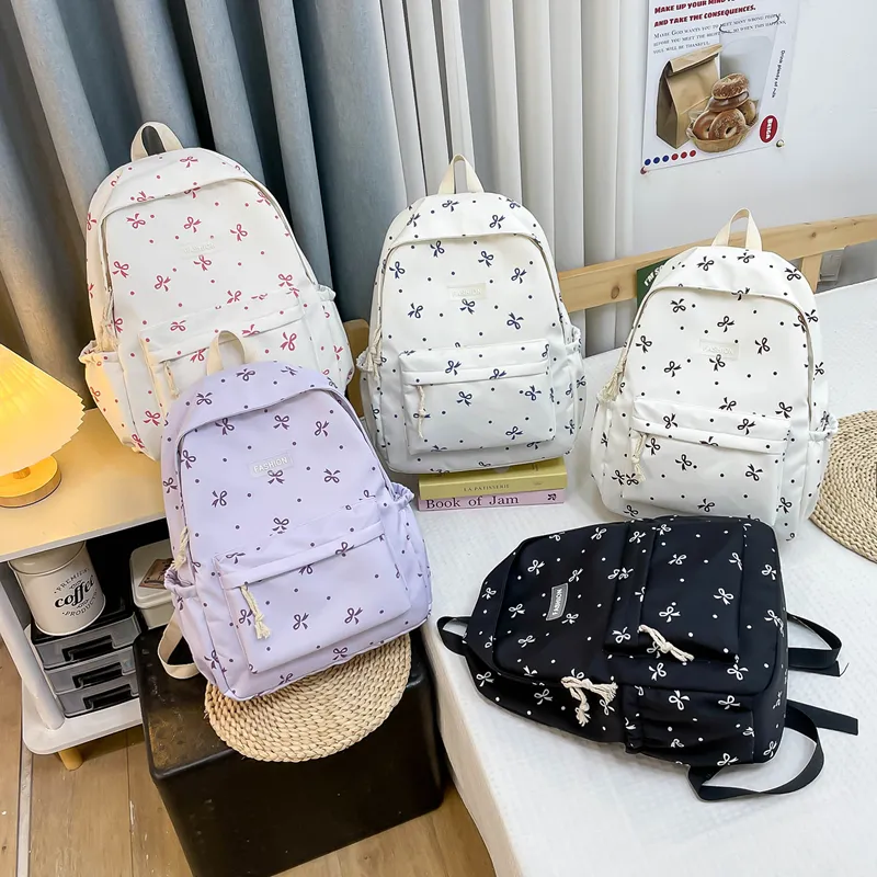 SUN ERATH&U Nylon Backpack Regular Women's Black/Purple/White Red Floral/White Blue Floral/Oceanic Black Floral-5