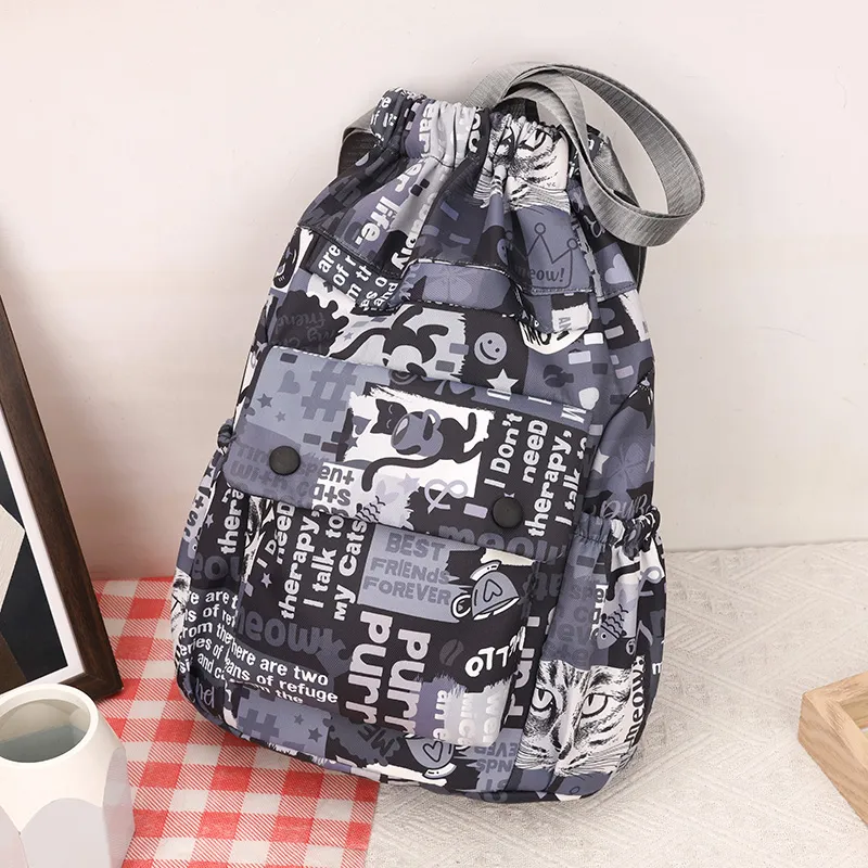 SUN EARTH &U Nylon Fabric Backpack Unisex Multicolor-1