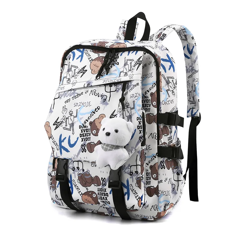 SUN EARTH &U Nylon Fabric Backpack Unisex Multicolor-5