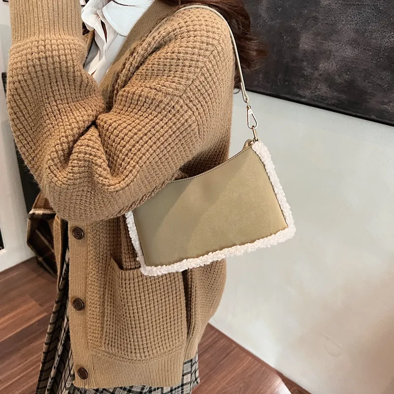 SUN ERATH&U Suede Crossbody Bag Regular Women's Multicolor-4