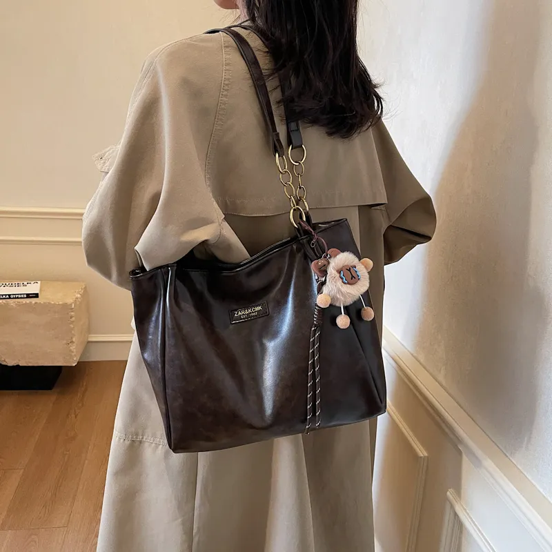 SUN ERATH&U PU Shoulder Bag Regular Women's Brown/Black/Coffee-11
