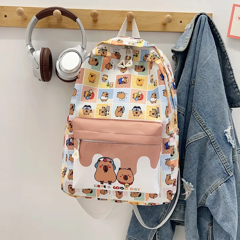 SUN EARTH &U Nylon Fabric Backpack Unisex Multicolor-10